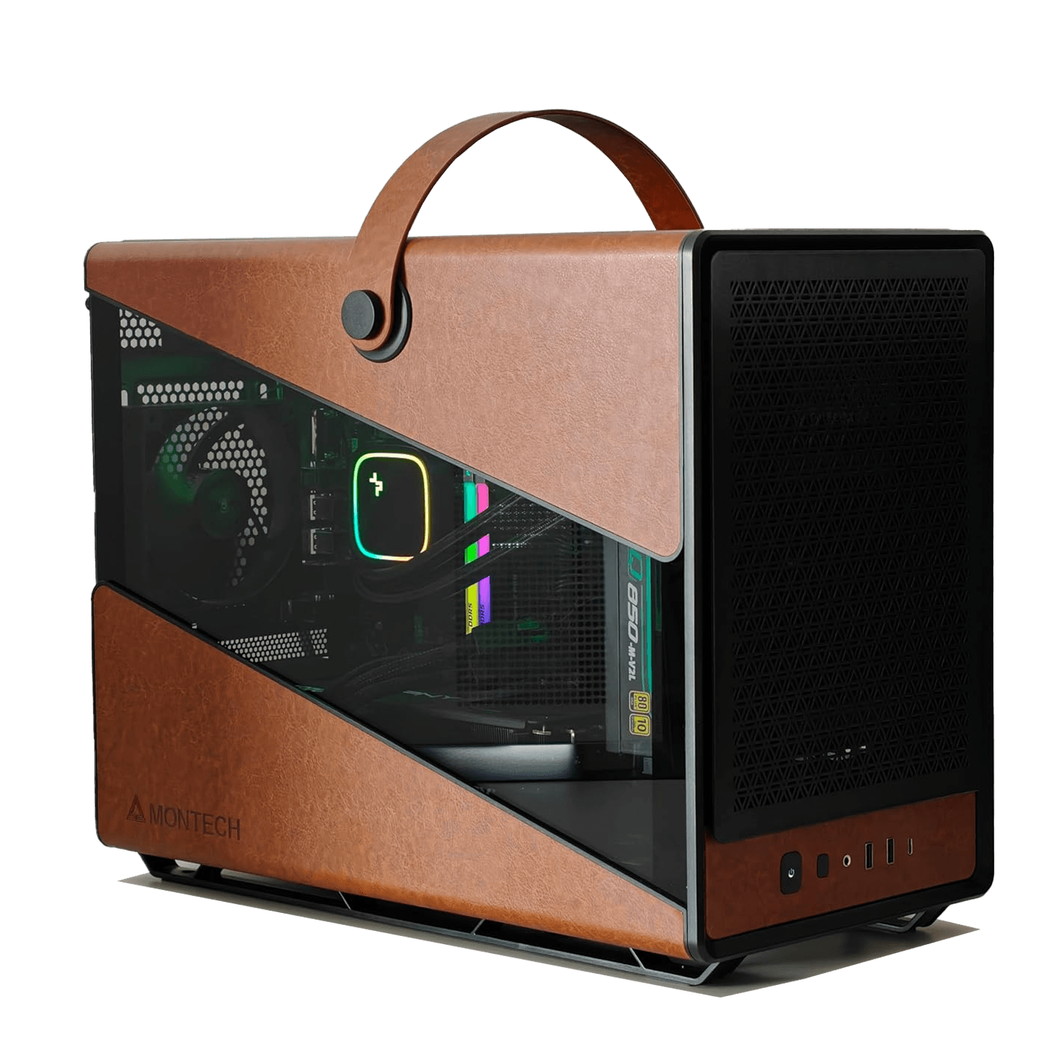 Portable High-end Gaming & Rendering PC: Core i7-14700F, RTX 5070 12GB, 32GB DDR5, Eco-Leather Finish Case