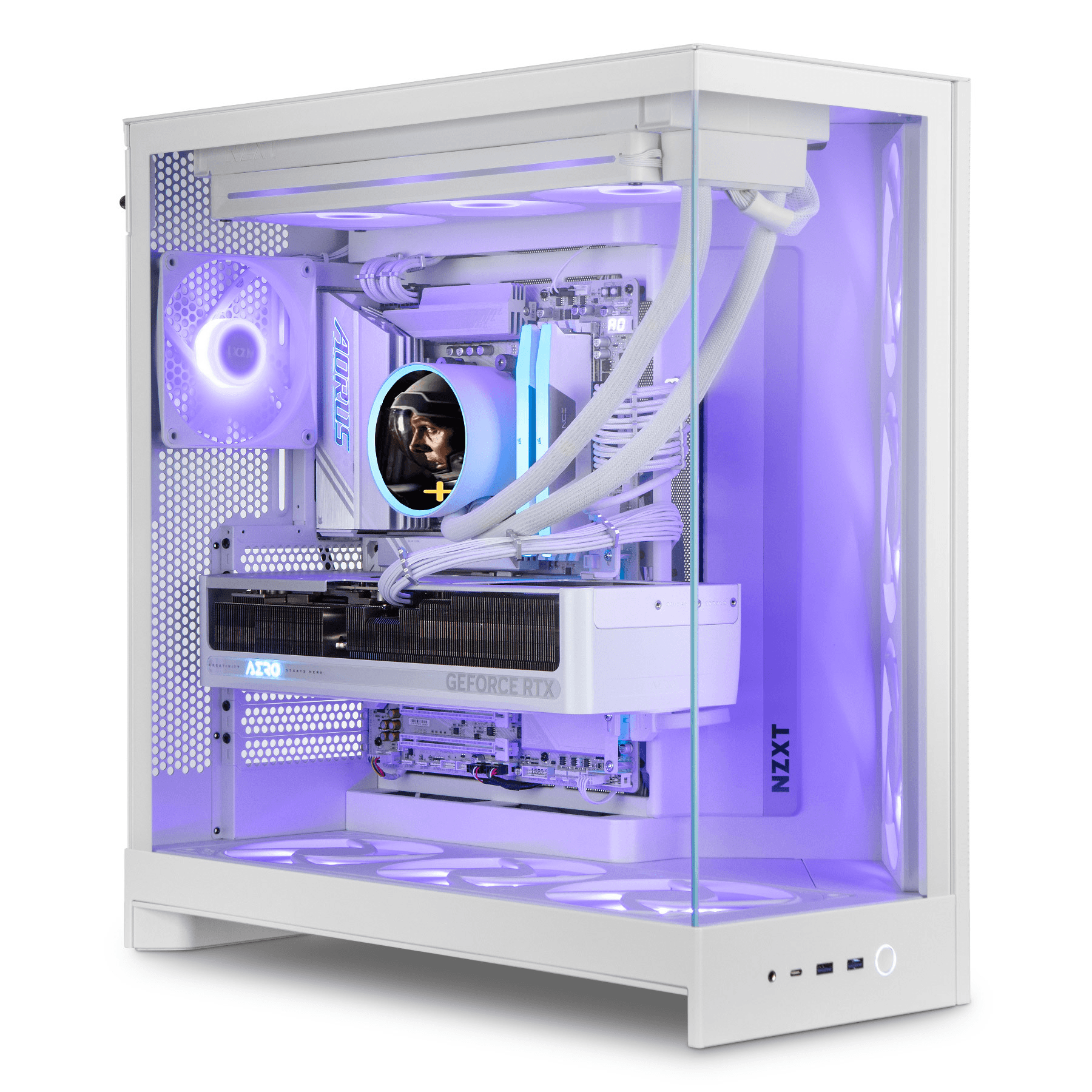 Gaming PC White Beast Gaming & Content Creation PC: Ryzen 9 9950X3D, RTX 5090, 64GB DDR5, 2TB Gen5 SSD  Gaming PC