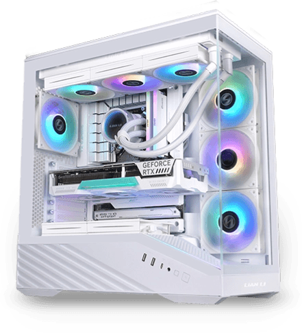 Zero Cable White Gaming PC: AMD Ryzen 7 9800X3D, RTX 5070 Ti BTF, 32GB DDR5, 1TB Gen5 SSD, 850W