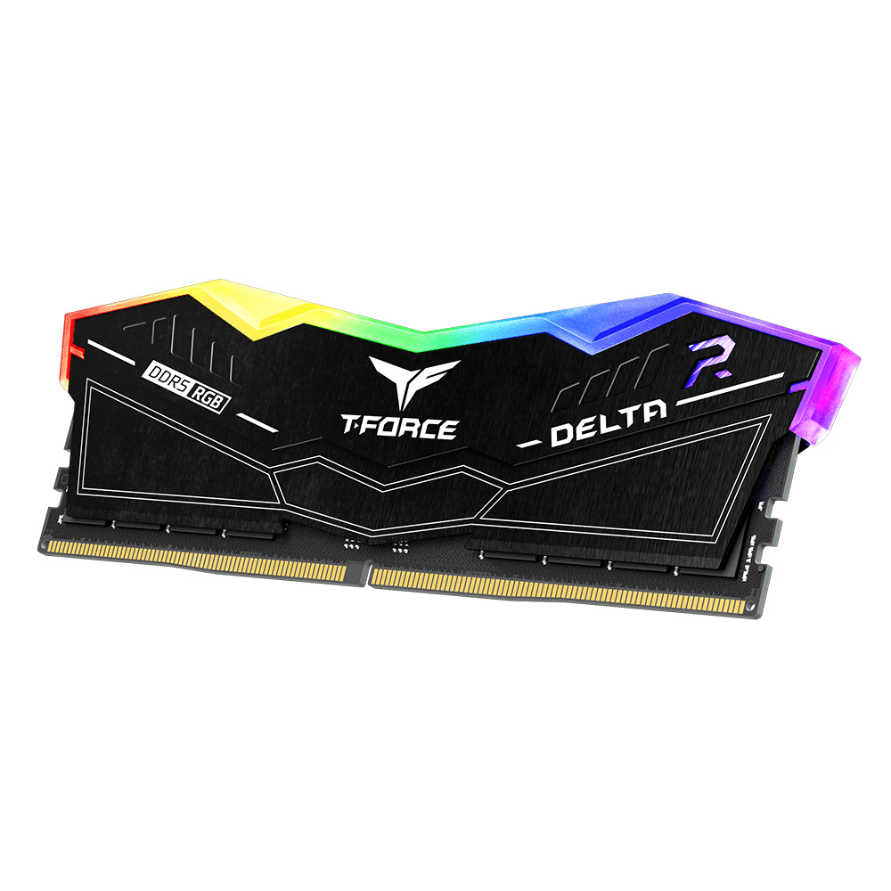T Force DELTA RGB 64GB(2x32GB) DDR5 DESKTOP MEMORY KIT, 6000MHz CL38, Black | FF3D564G6000HC38GDC01