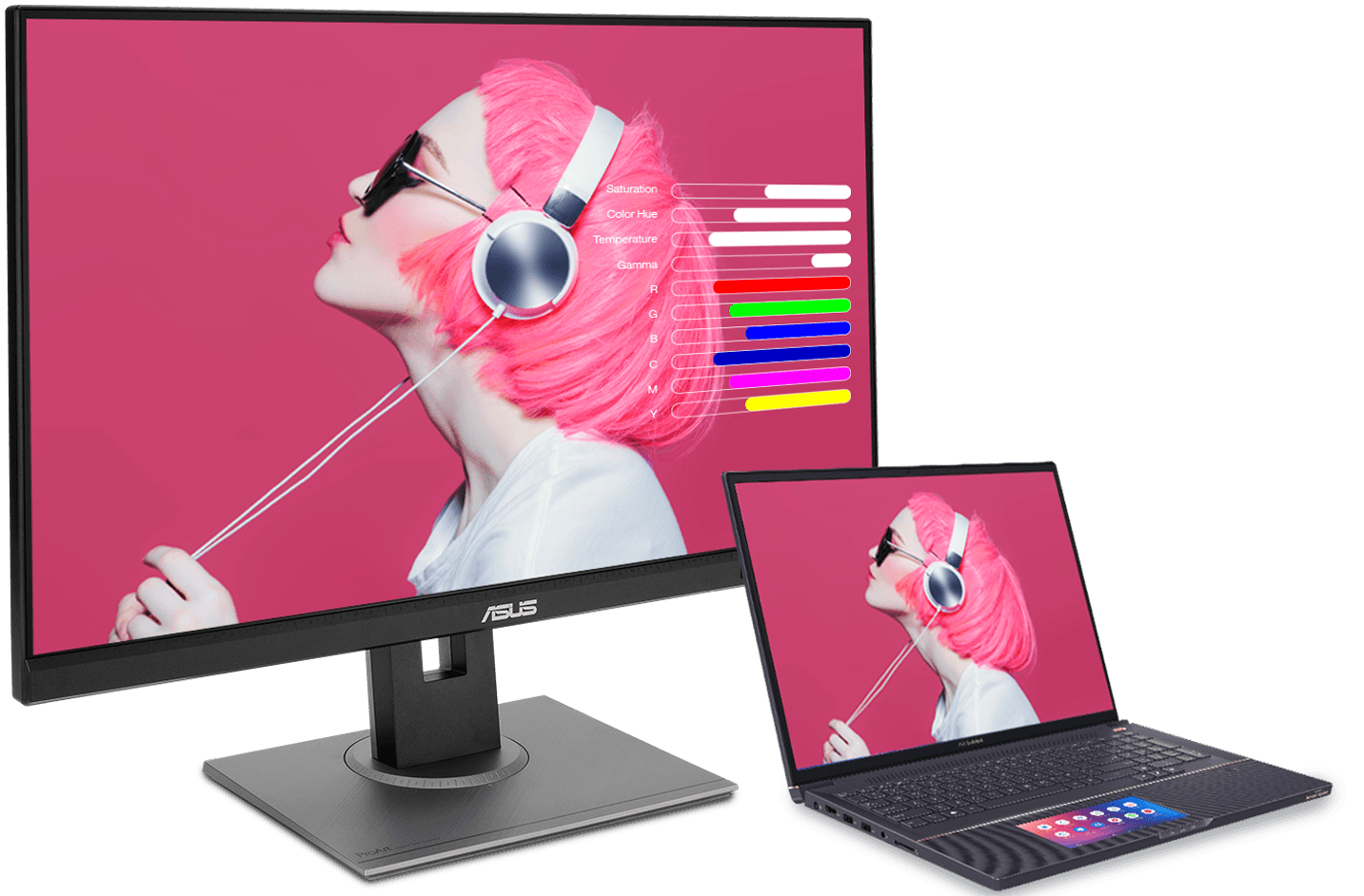 ASUS ProArt Display PA278QV Professional Monitor - 27-inch, IPS, WQHD (2560 x 1440), 100% sRGB, 100% Rec. 709, Color Accuracy ??E < 2, Calman Verified, ProArt Preset, ProArt Palette, Ergonomic Stand, 2 Year Warranty | 90LM05L1-B01370 thumbnail 2